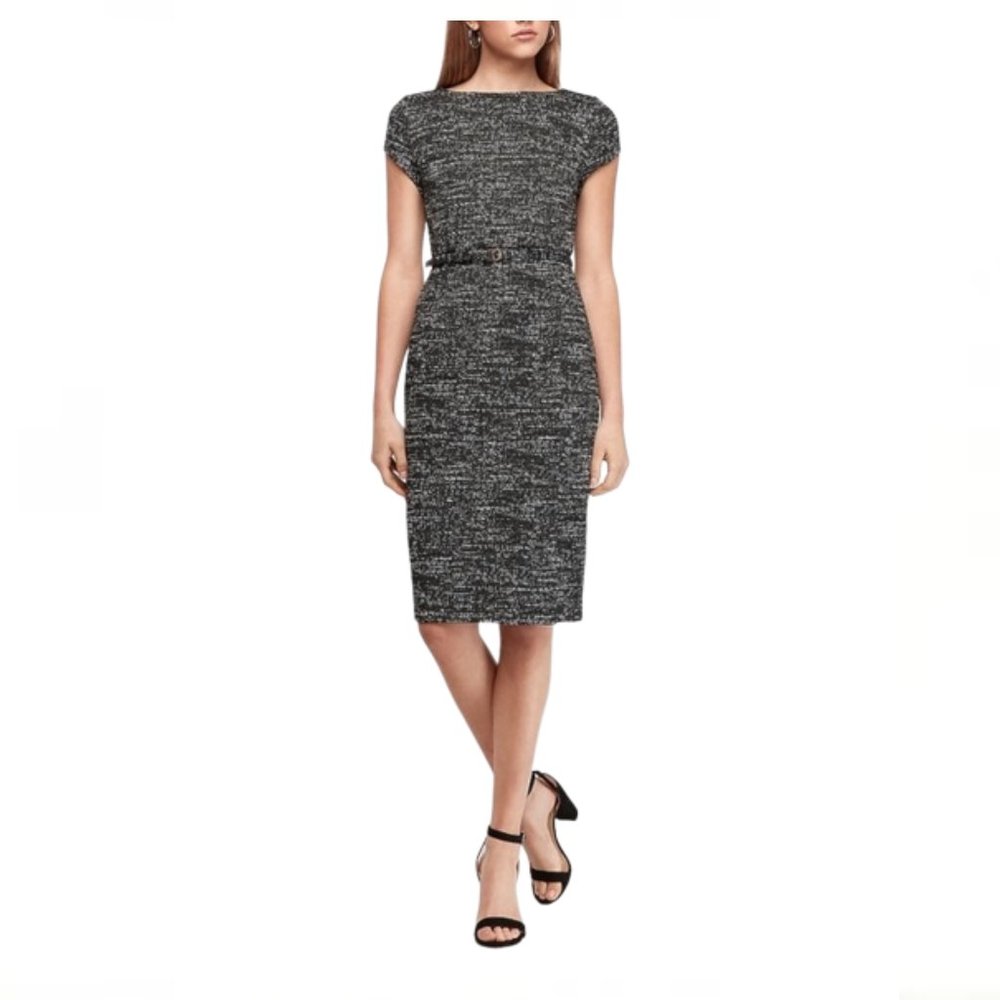 EXPRESS NWT Black Marled Sheath Dress M